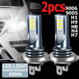 Bombillas LED H7 para faros delanteros, 1 par de bombillas LED H7 de 36 W  8000 lm para faros delanteros de coche, 6000 K (plateado)