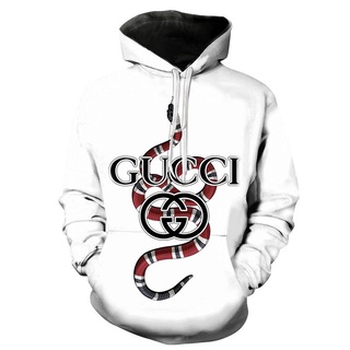 Nueva Gucci Impreso 3D Casual Chaqueta Hombres Mujeres Sudadera