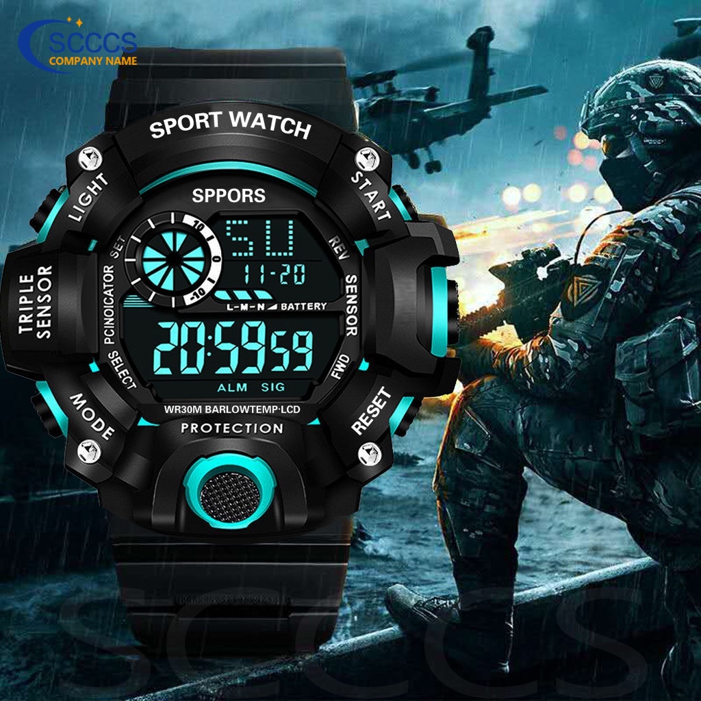 Digital Hombre Reloj Militar Hombres Relojes Deportivos Nadar Escalada Moda  Al aire libre Casual Hombres Relojes de pulsera