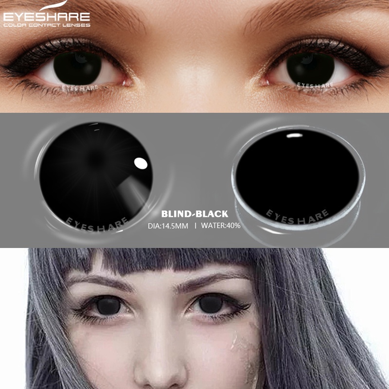 EYESHARE 2 Unids Par De Halloween Cosplay Malla Ojo Ciego Color Lente De Contacto Para Ojos Lentes Cosmeticos De Uso Anual
