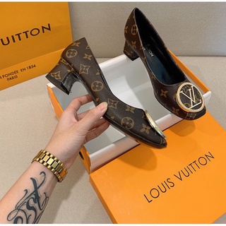 Lv_ Tacones Altos Tacón Alto Tinggi Mujer Wanita Cuñas Zapatos LOUIS VUITTON