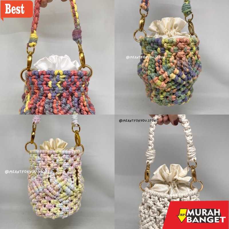 Bolso discount macramé redondo