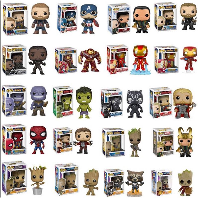 Figura Funko Pop Marvel Avengers 4 Capitan America Iron Man Spider Thor Thanos