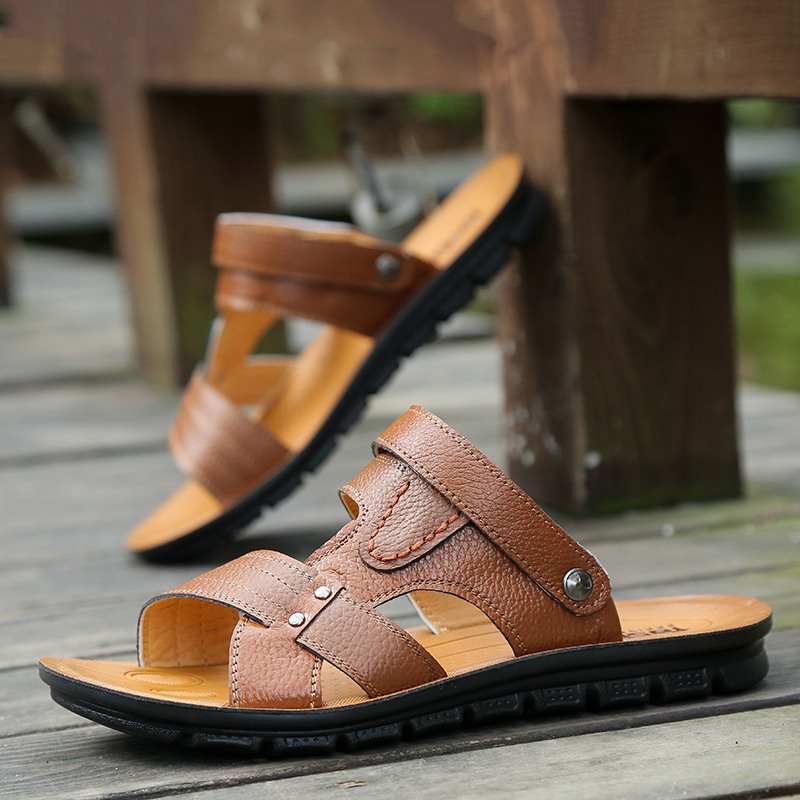 Sandalias en best sale cuero para hombre