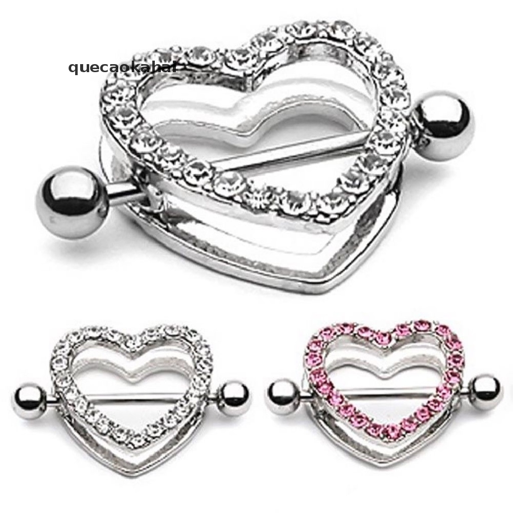 quecaokahai 1pc de piercings en forma de corazón para pezones, anillo de  pezón, barra de acero, joyería co | Shopee Colombia