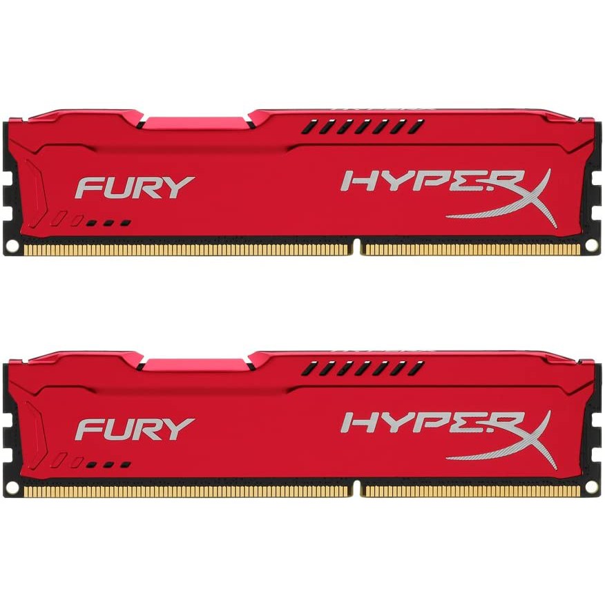 Barrette Mémoire HyperX Fury DDR3 8 Go 1600 MHz – PC3-12800, 240 Broches, Rouge
