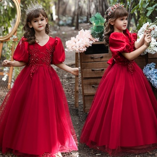 Vestido de flores para niña, apliques de encaje Floral, vestidos de fiesta  de boda para niños, ropa para niños, vestido de primera comunión de