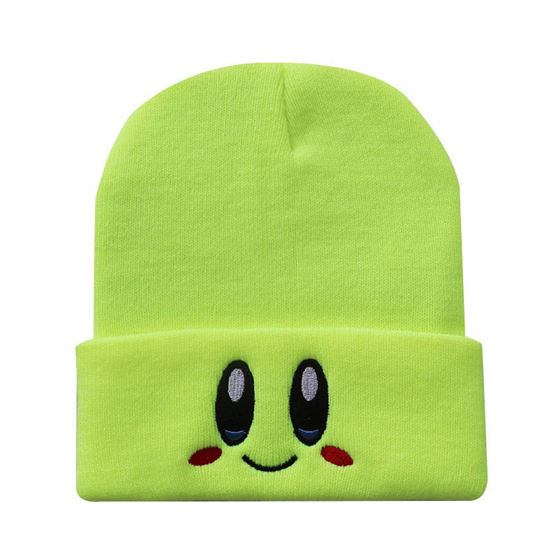 Nuevo Kirby Beanies Skullies Cara Linda Bordado Gorro De Punto Niñas