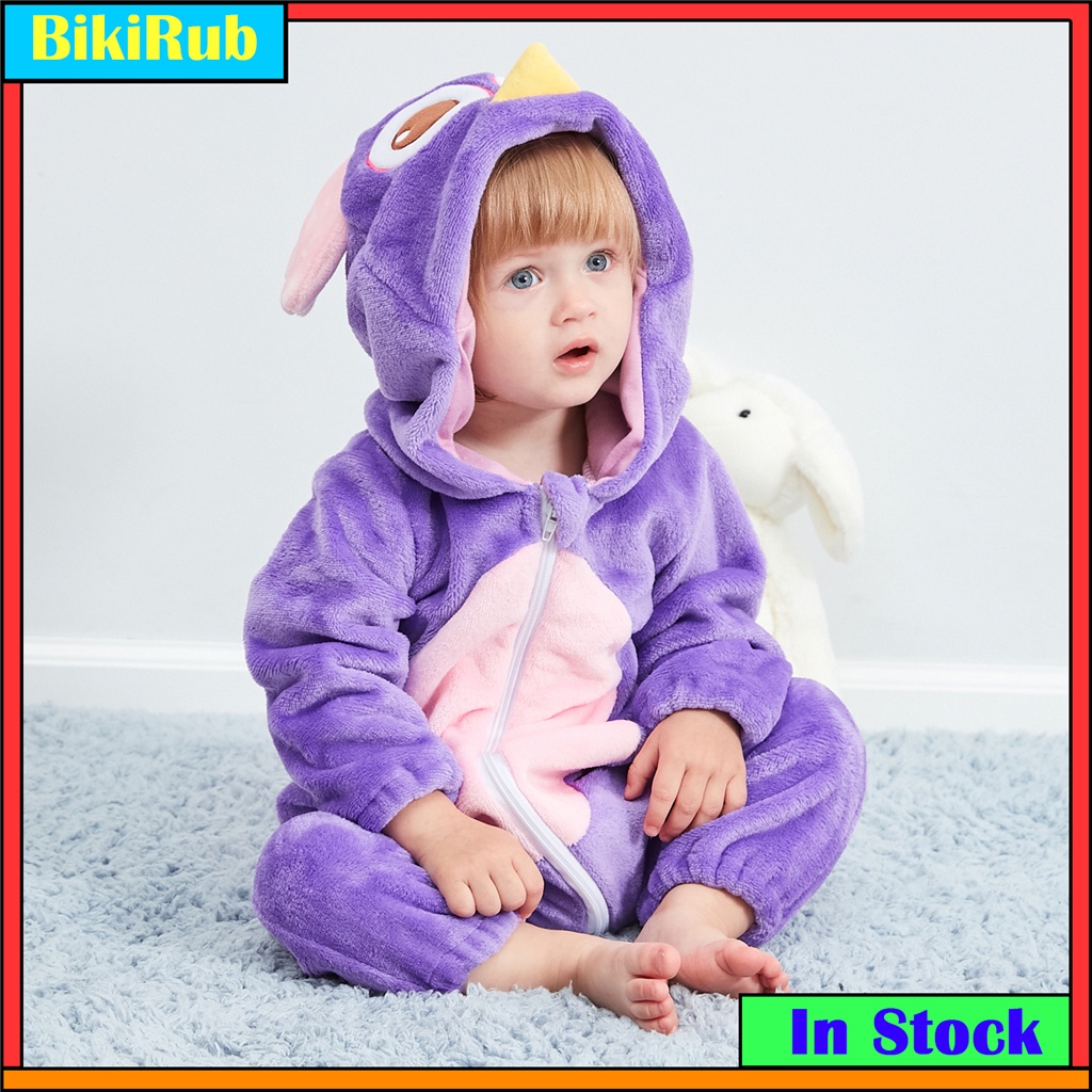 Stitch Kigurumi Niños Pijama Invierno Franela Ropa de dormir cálida Niños  Niñas Animal Onesies Monos-1