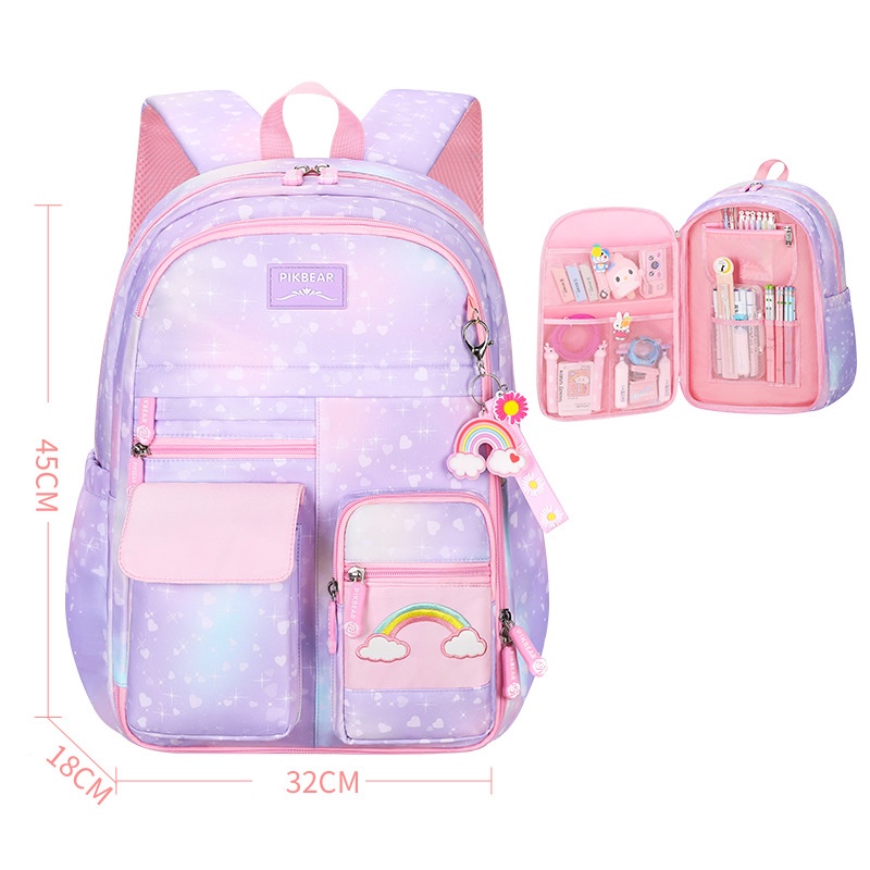 Mochila escolar para niña y mujer, morral escolar para