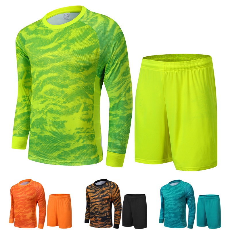 Comprar Camiseta de fútbol para hombres y niños, chándal de fútbol,  ​​uniforme de fútbol de manga larga, Kit de camiseta de fútbol para niños y  adultos, trajes deportivos de portero