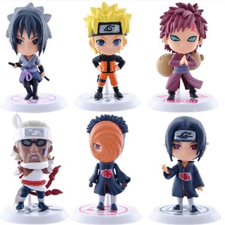 Figuras de Anime de Naruto para niños, Sasuke, Kakashi, modelo de juguetes,  decoración de pasteles, Fivean Figuras de anime