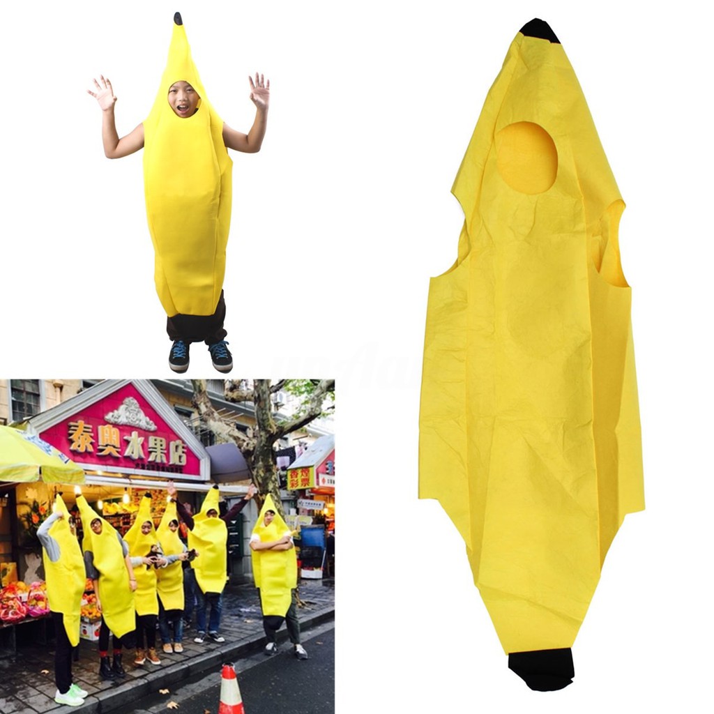  Disfraz de plátano de lujo para niños (talla mediana) amarillo  : Ropa, Zapatos y Joyería