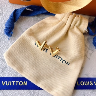 Pendientes LV De Acero De Titanio Con Letras Logo Louis Vuitton Joyería Para  Mujer