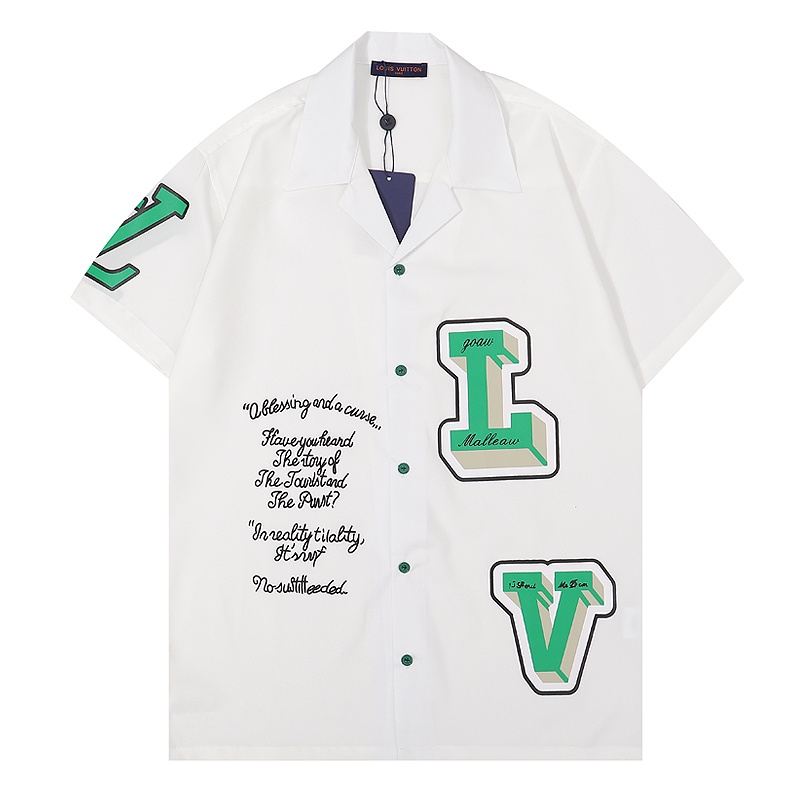 Q13 # Camiseta De Verano Louis Vuitton Con Estampado Digital Gráfico Para  Hombre Camisa De Manga Corta LV Moda Hombres Tops Playa