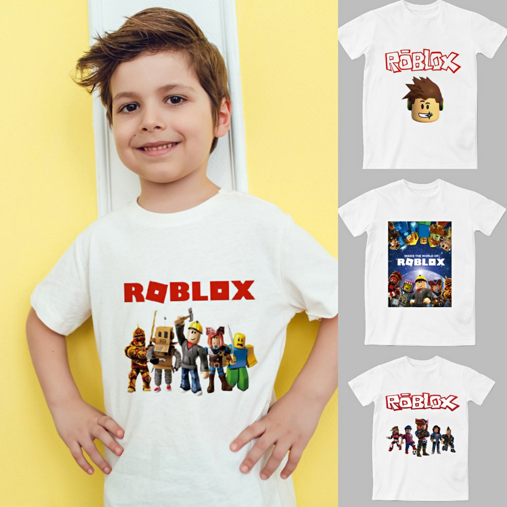 ROBLOX Ninos Ninas Camiseta De Manga Corta Juego De Dibujos Animados Casual Tops Tee Bebe Hermano Ropa De Verano Shopee Colombia