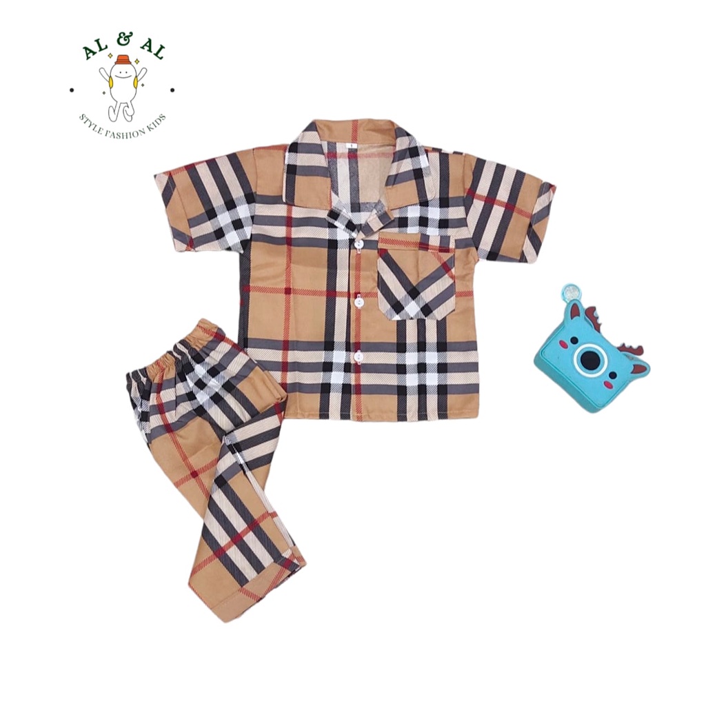 Trajes de dormir para niños y niñas de 1 a 16 años/ropa de dormir de pijama  para niños y niñas motivo Burberry 1-16 años/Tops y fondos para dormir  conjuntos para niños y