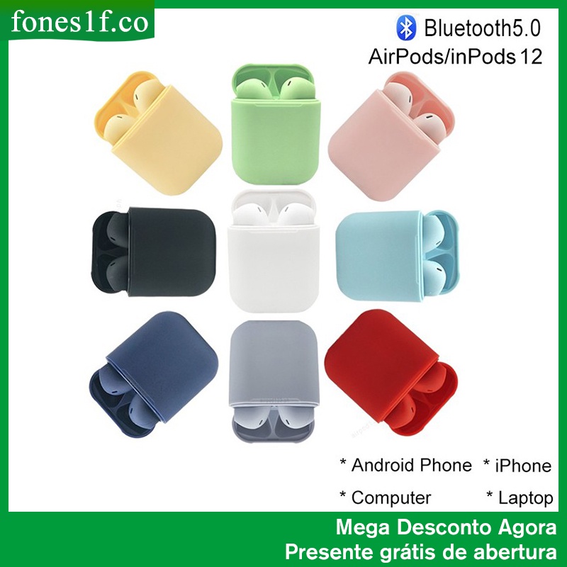 Aud fonos inal mbricos i12 bluetooth lindo Macaron aud fonos inal mbricos i12 tws bluetooth aud fonos inal mbricos i12 tws