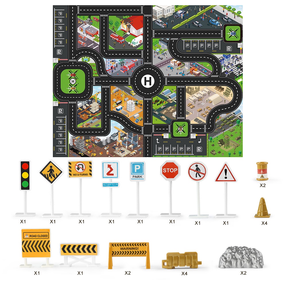 TOYANDONA 2 Juegos Accesorios para de Tren Incluye Semáforos y de Tráfico para Educativos y de