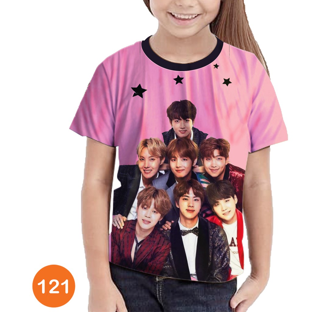 BTS - Conjunto de camiseta y pantalones unisex BTS para niñas, A7