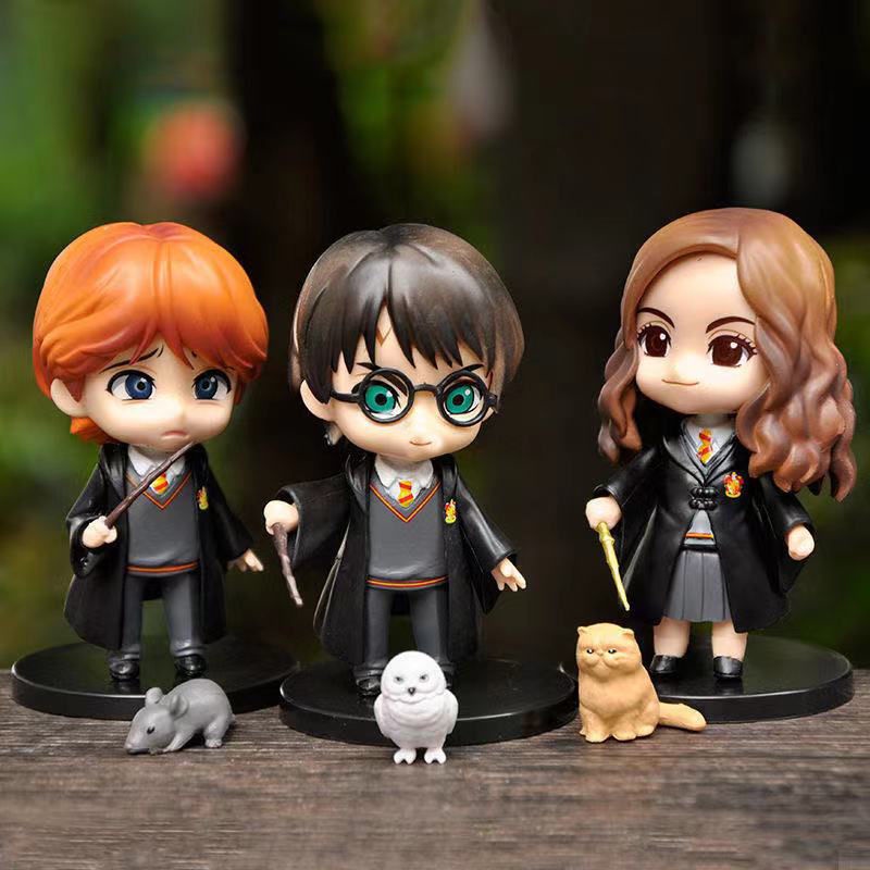 Harry Potter Hermione Ron Weasley Set de 6 figuras un conjunto de adornos  de escritorio