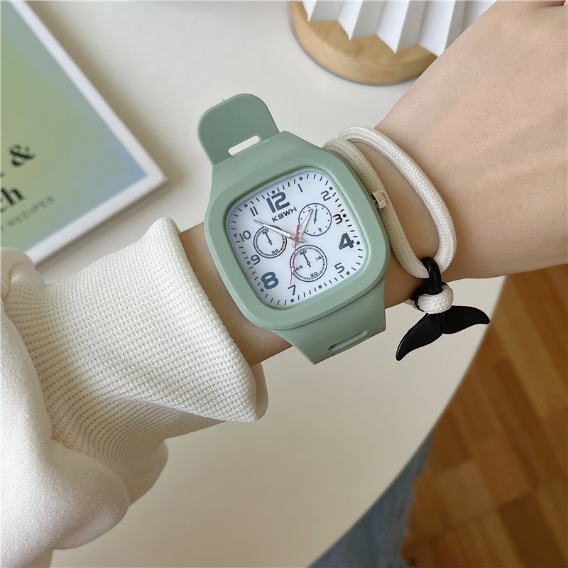 Reloj Deportivo Cuadrado Impermeable Para Hombres Y Mujeres