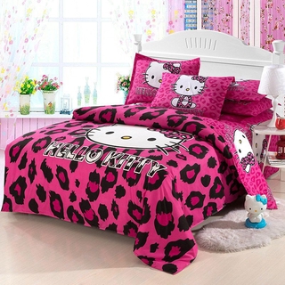 3 En 1 Nuevos Juegos De Ropa De Cama Hello Kitty 4pc Funda De