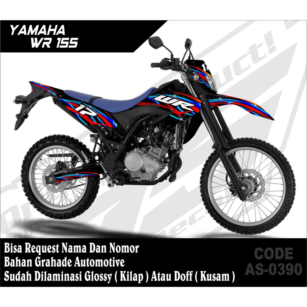 0390 calcomanías de cuerpo completo pegatina personalizada YAMAHA Wr155.  Moto | Shopee Colombia