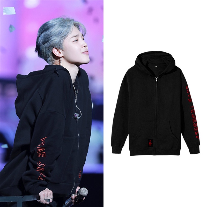 BTS Love Yourself - Sudadera con Capucha Corta para Gato con