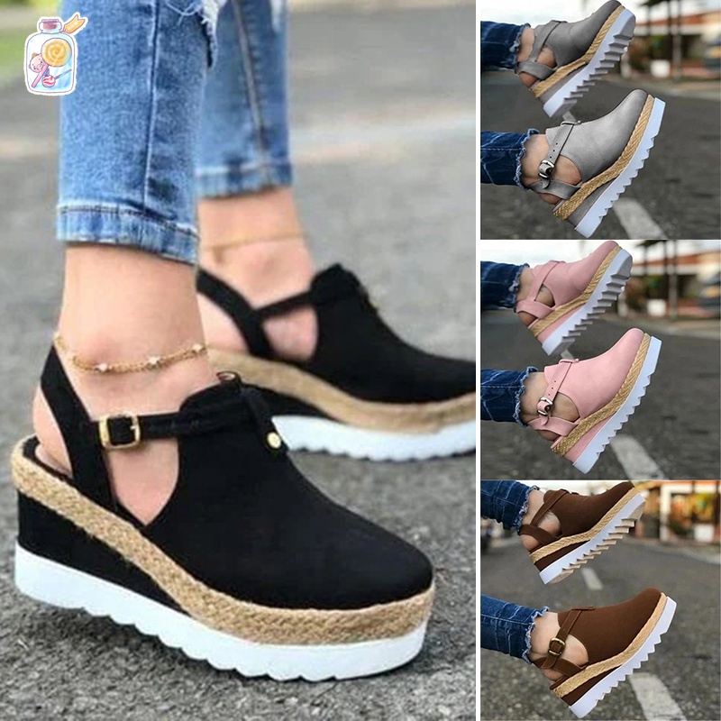 Sandalias De Cuero Suave Casual Para Mujer Zapatos De Moda Verano Cómodas  Chicas