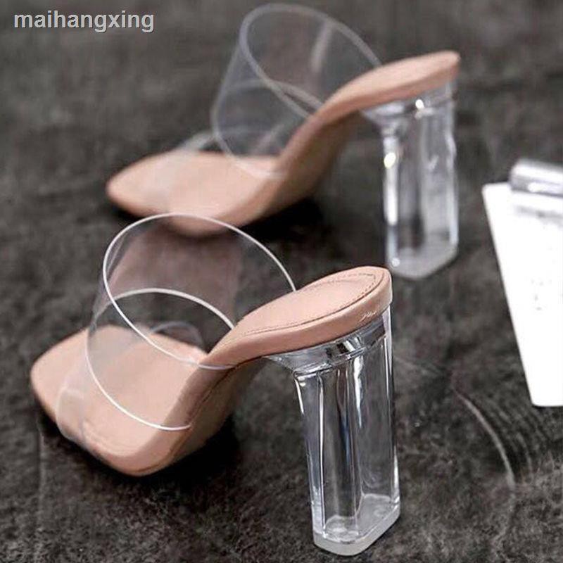 2021 sandalias transparentes con tacones de cristal hadas | Shopee Colombia