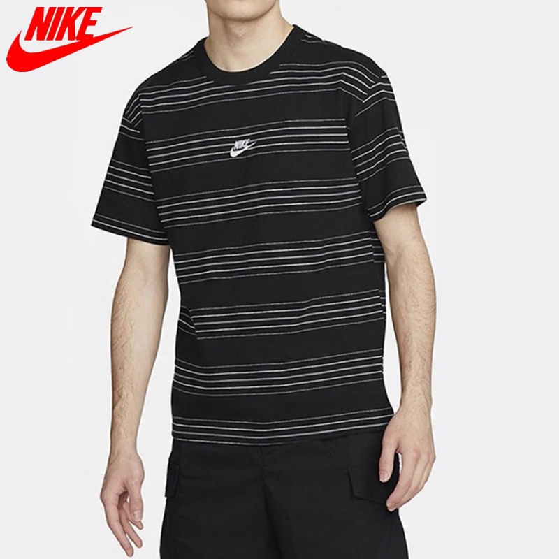2022 Nike 100 % Auténtico Verano Nueva Camiseta Hombres Moda Rayas De Manga Corta DQ1117-100 | Shopee