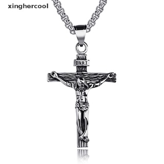 Collar de Cadena Acero inoxidable para Hombres Cruz colgante de Jesús Plata  Lujo