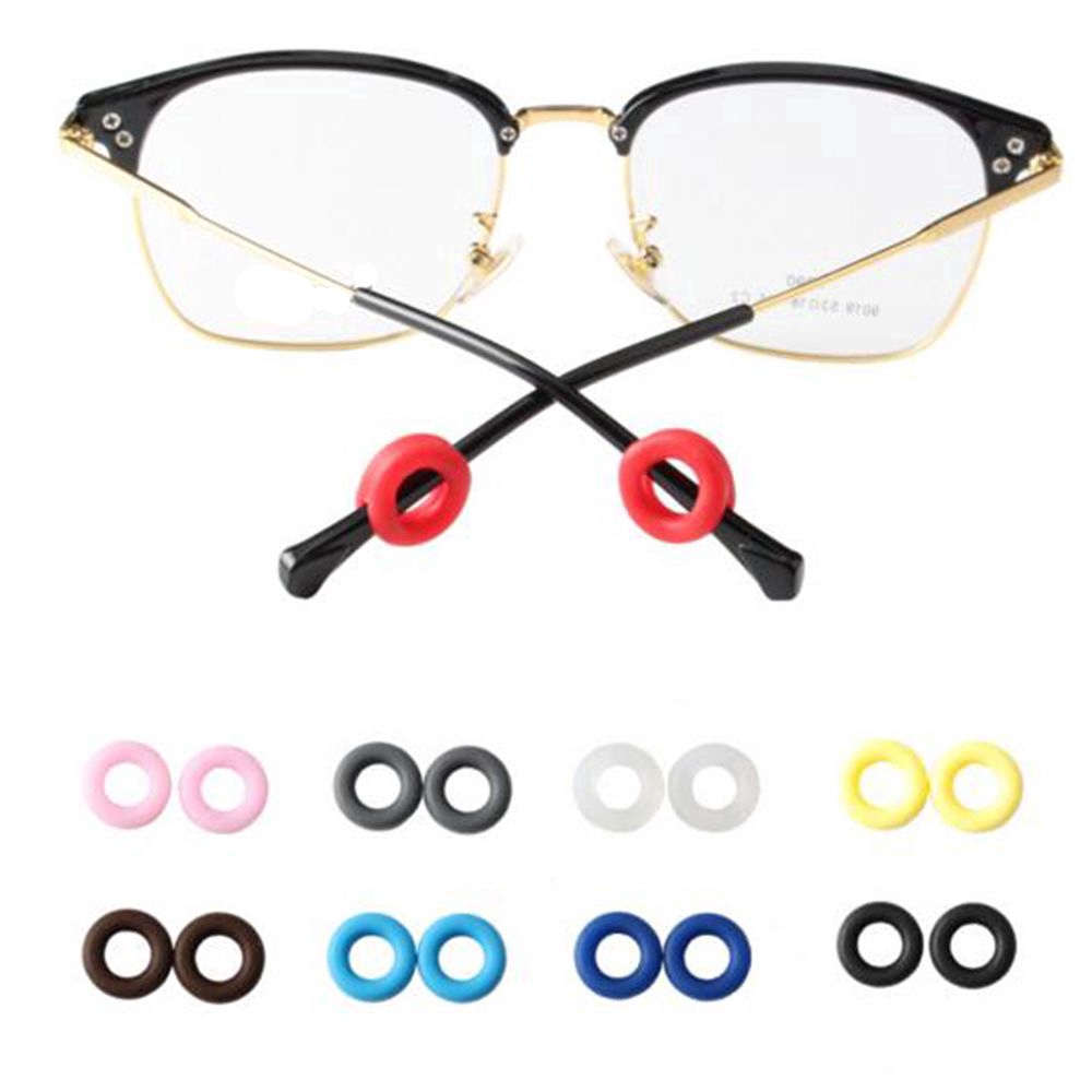 GMS Optical Puntas de silicona suave para patillas (1 par, verde neón) para  evitar que los lentes se deslicen, retenedor de gafas, gafas deportivas