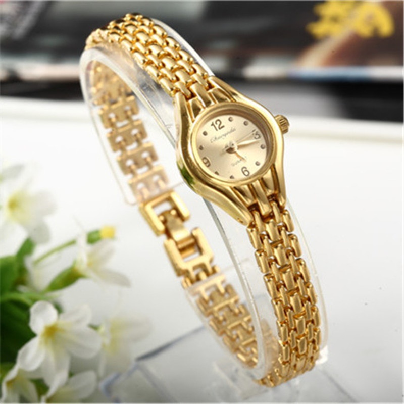 Reloj De Pulsera Mujer Relojes De Oro Esfera Pequena De Cuarzo Ocio Popular Hora Elegante Shopee Colombia