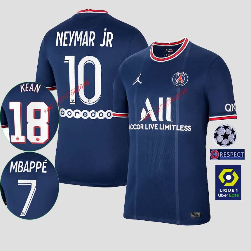 2021 2022 camiseta de futbol psg paris saint germain home neymar jr 10 kean 18 mbapp7 Shopee Colombia