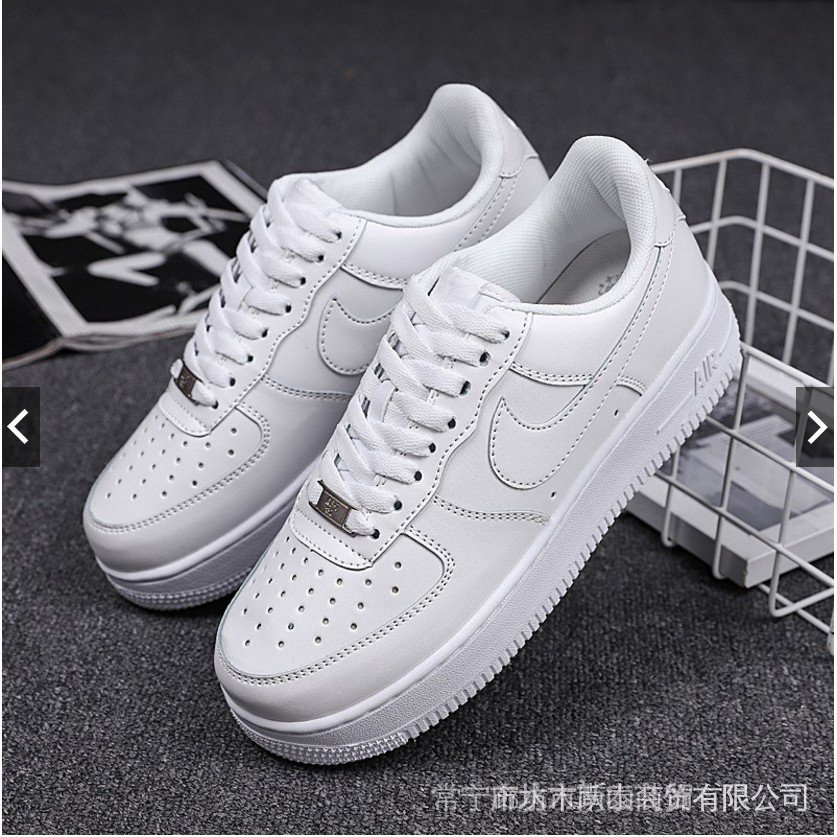 Disponible En Inventario NiKE Air Force 1 AF1 Triple Blanco Unisex Para Hombre Mujer Tenis Bajo Shopee Colombia