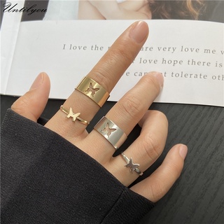 Comprar Anillos elegantes de mariposa doble para mujer, anillos de boda de  Color plata brillante a la moda, joyería de novia