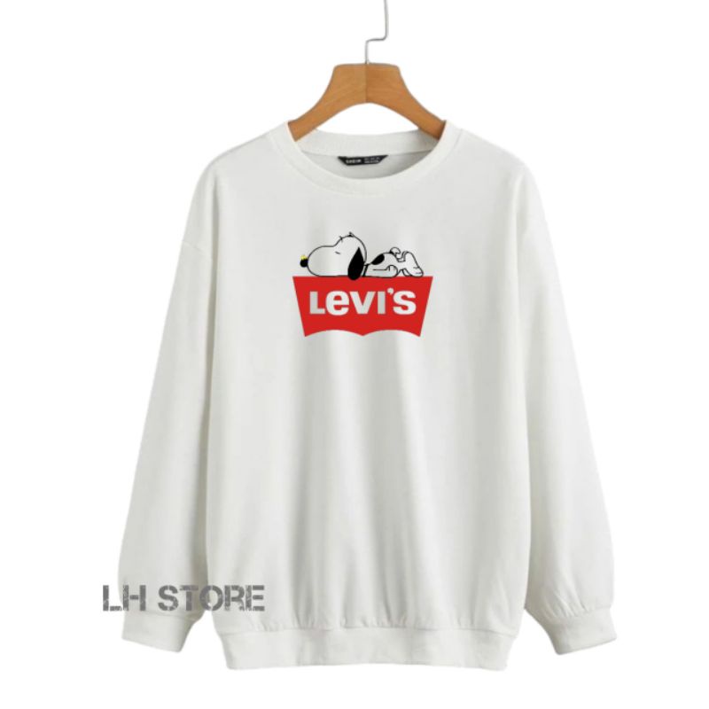 Su ter Levis X Snoopy Distro Oversize Sweater talla grande Jumbo