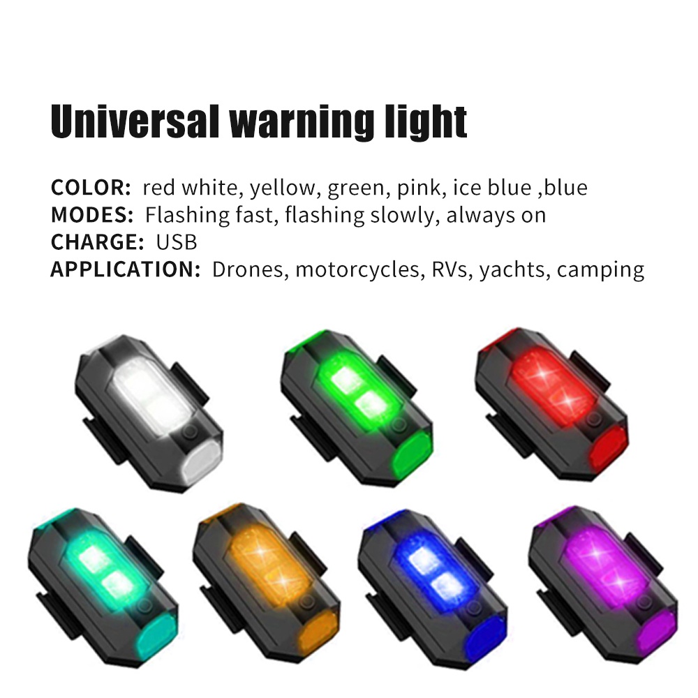 Pack De 4 Luces Estroboscópicas Para Drone Con Mando – 8 Colores Y Modos, Batería De 350mAh, Impermeable Y Fácil Instalación