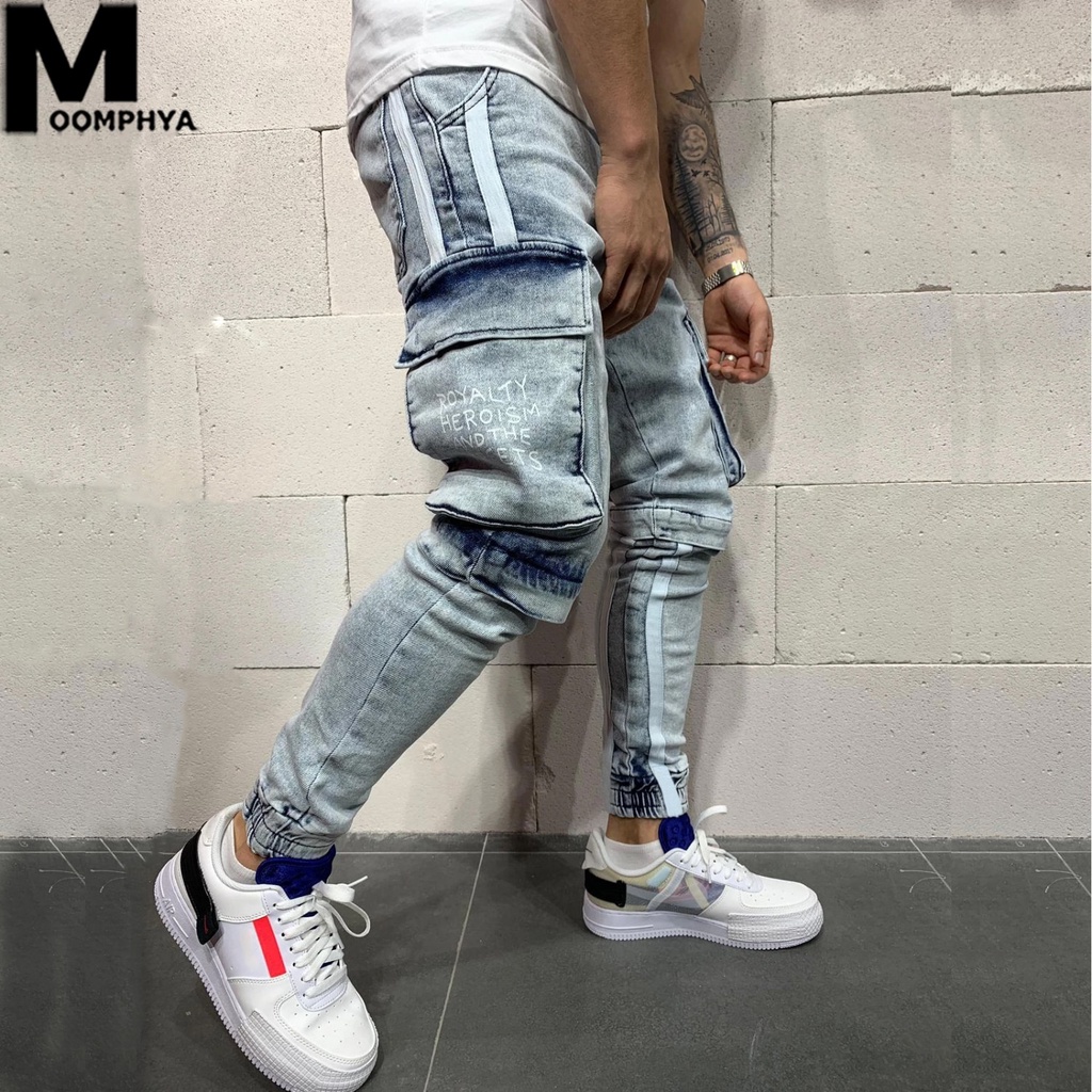 Pantalones con rayas a los lados hombres hotsell