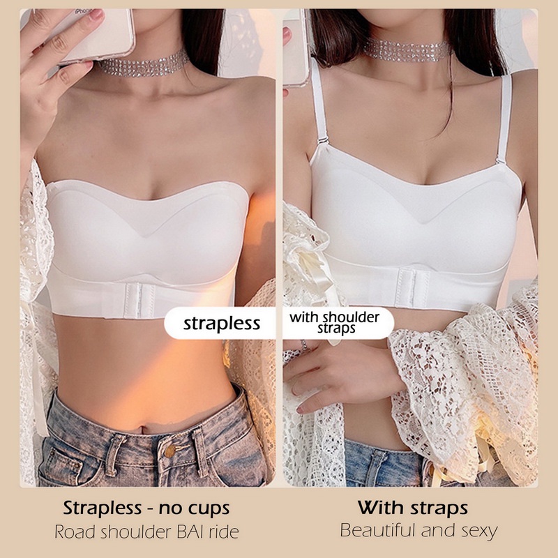 Woman Invisible Tube Tops Seamless Breathable Wireless Wedding