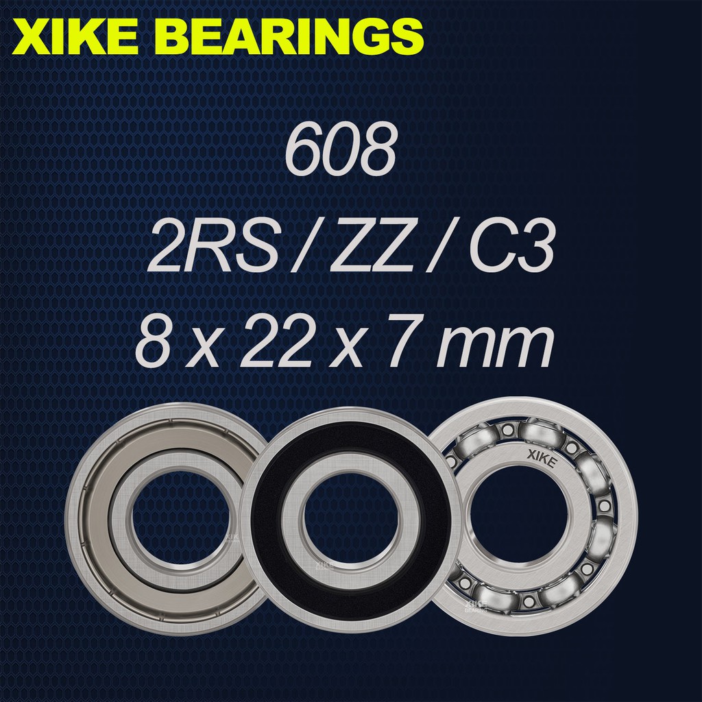 20 Roulements à Billes 608-2RS 8x22x7mm - Acier Chromé Double Blindé - Pour Skate, Roller