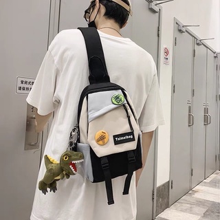 Bolso De Mensajero Hombre ins Moda Pequeño Hombro De Los Hombres Desgaste  De La Calle Estilo Japonés Diagonal Estudiante Simple Casual Mochila  Pequeña