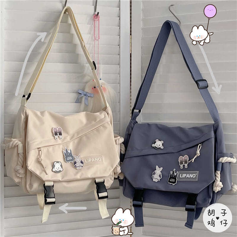 Bolsos De Nylon Bolso De Hombro De Gran Capacidad Para Adolescentes Ninas Hombres Harajuku Mensajero Bolsas Escolares Para Estudiantes Sac 0728 Shopee Colombia