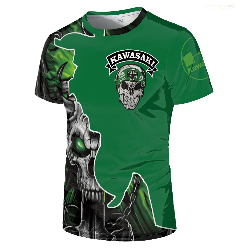 Kawasaki Hombres Camisetas Cómodas Equipo De Motocicletas Coche De