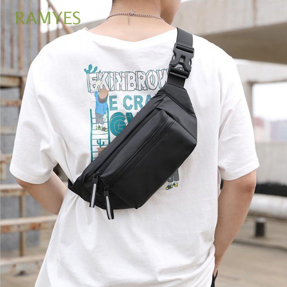 RAMYES Bolso De Cintura Para Hombre De Viaje De Nylon Grande De Moda Al Aire Libre Simple Hombro Shopee Colombia