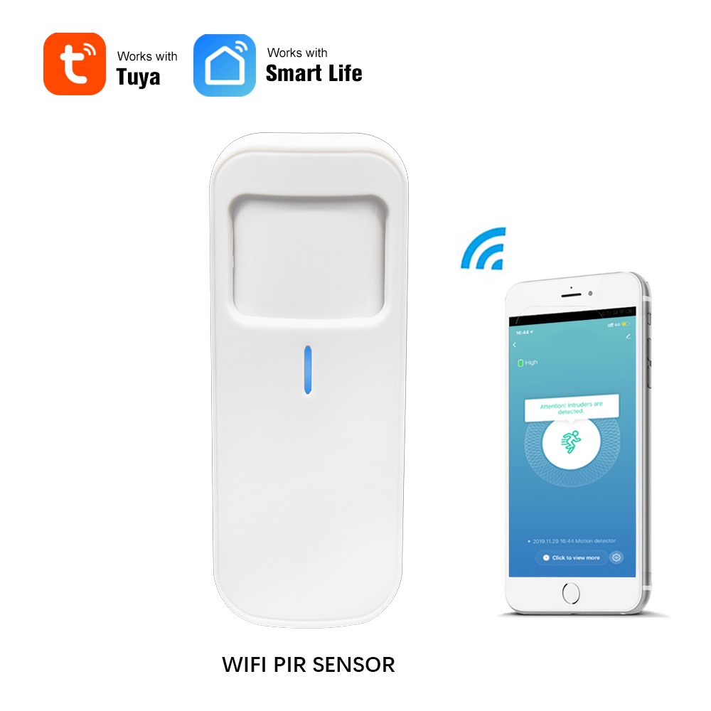 Tuya Smart Wifi PIR Sensor Detector De Movimiento Humano/Life APP Control  Remoto Alerta Función De Empuje Sistema De Seguridad Para El Hogar