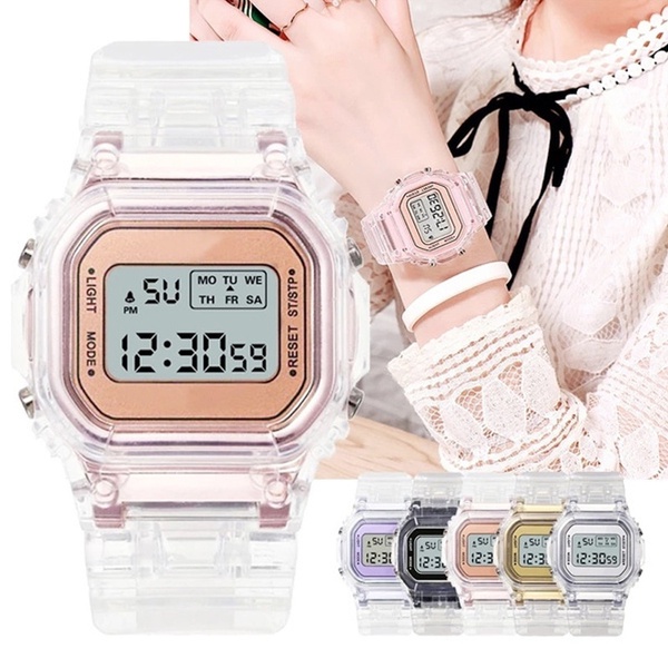 Deporte Reloj Digital Hombres Hombre Cuadrado Led Reloj Silicona Reloj  Electrónico Relojes de Mujer Reloj Relogio Feminino Digital Reloj