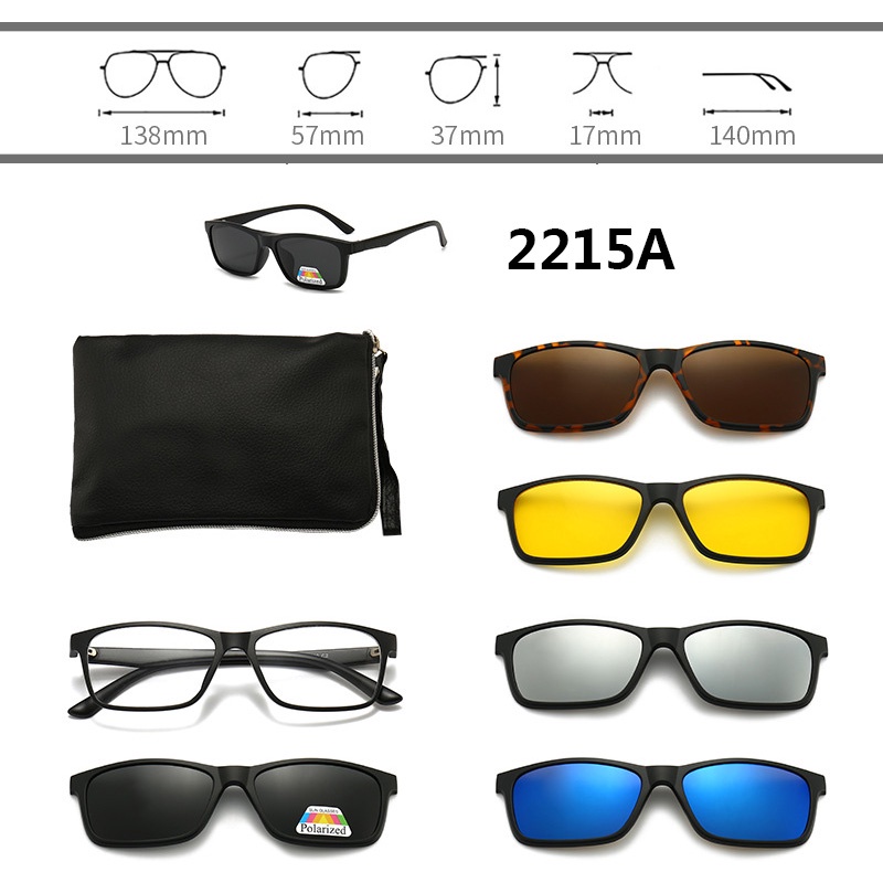 6 En 1 Unisex Multifuncional Conduccion Iman Gafas Clip Hombres Mujeres De Sol Polarizadas Magnetico Optico De Viaje Shopee Colombia